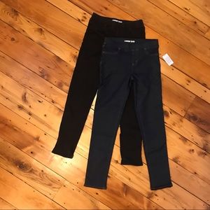 Bundle of 2 Lands End Denim Leggings, size 10